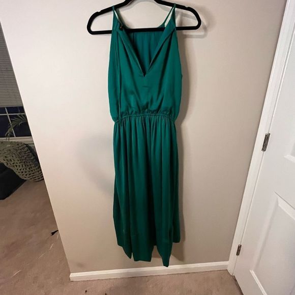 Banana Republic Dresses Bananarepublic Hilow Green Satin Dress